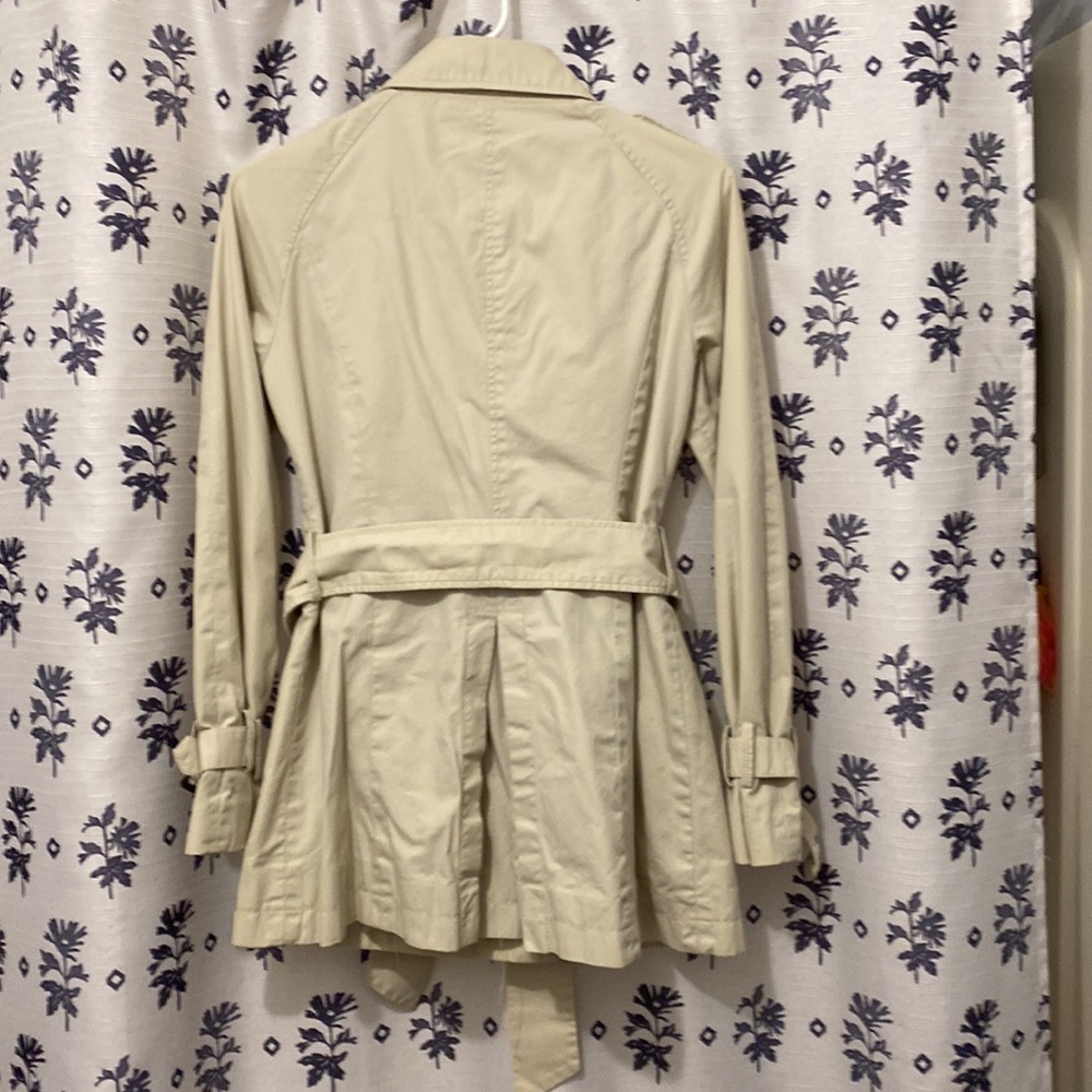 Nautica khaki Trenchcoat/pea coat 🤔 size SMALL - Picture 3 of 3